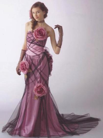 マーメイドラインのカラードレス（紫） - カラードレス | レンタル 
